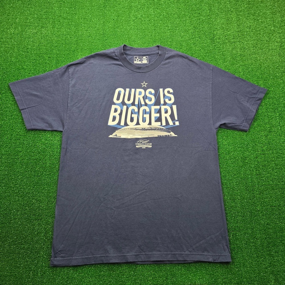 Dallas Cowboys Tshirt Mens Large Ours Is Bigger Inaugural Season 2009 Stadium